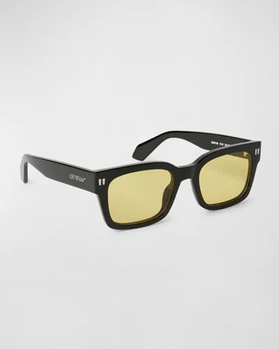 Off-white Midland Square-frame Sunglasses In Black