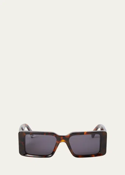 Off-white Men's Milano Acetate Rectangle Sunglasses In Blue