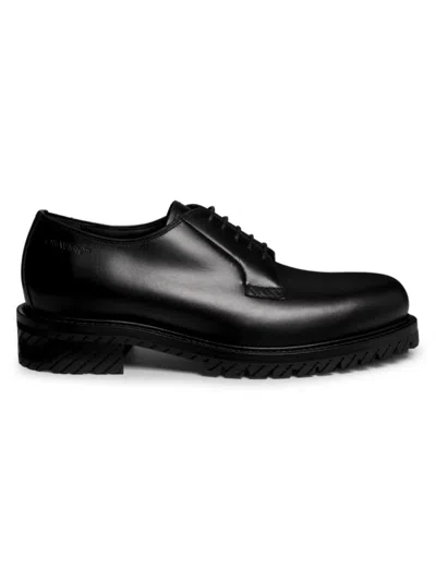 OFF-WHITE MEN'S MILITARY LEATHER DERBYS