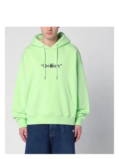 Off-white Men's Mint Sweatshirt With Logo In Green