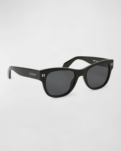 Off-white Men's Moab Acetate Square Sunglasses In Black