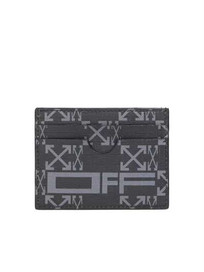 Off-white Men's Monogram Logo Card Case In Black