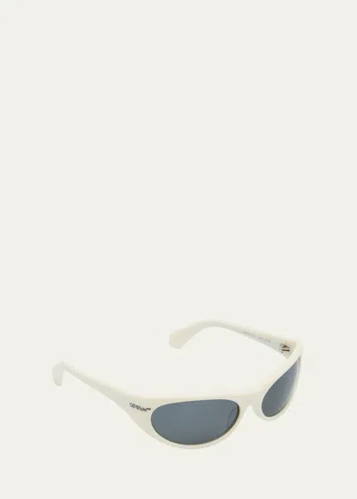 Off-white Men's Napoli Acetate Wrap Sunglasses In White