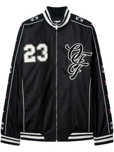 OFF-WHITE MEN'S NATLOVER NYL VARSITY TRACKTOP TOP