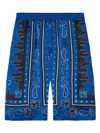 Off-white Sustainable Viscose Bermuda Shorts With Bandana Print In Multi