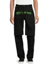 OFF-WHITE MEN'S NEED HIGH RISE DOUBLE SKATE JEANS