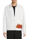Off-white Men's Neen Harrington Graphic Jacket In White