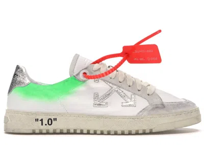 Pre-owned Off-white Men's Off 2.0 Green Spray Fw19 Sneakers In White/silver