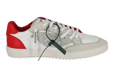 Pre-owned Off-white Men's Off 5.0 Off Court Lowtop Sneaker Sneakers In White/red In Multi