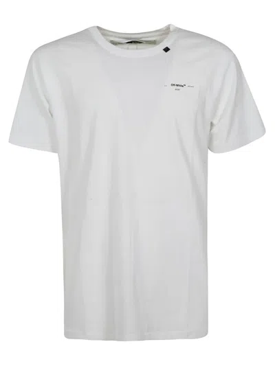 Pre-owned Off-white Men's Off Abstract Arrows Embroidered T-shirt In White/black In Multi