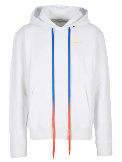 Pre-owned Off-white Men's Off Acrylic Arrows Hoodie In White/yellow In Multi