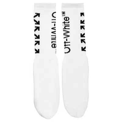 Pre-owned Off-white Men's Off Arrow Socks (ss19) In White/black