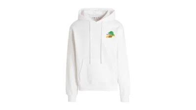 Pre-owned Off-white Men's Off Brush Arrow Logo Hoodie In White
