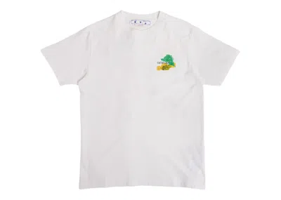 Pre-owned Off-white Men's Off Brush Arrows Slim Skate Short Sleeve Tee Shirtin White