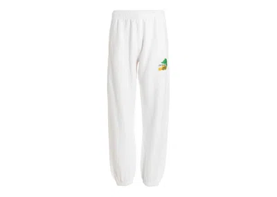 Pre-owned Off-white Men's Off Brush Arrows Slim Track Sweatpantsin White