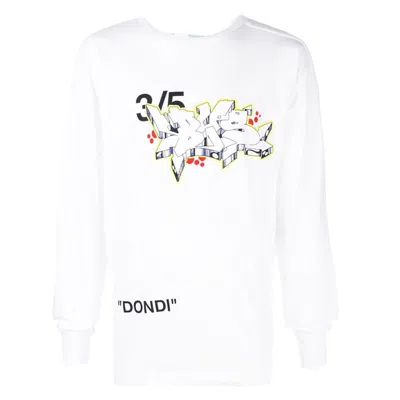Pre-owned Off-white Men's Off Bus Tag Twisted Long Sleeve Tee Shirt In White