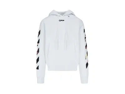Pre-owned Off-white Men's Off Caravaggio Arrows Hoodie In White