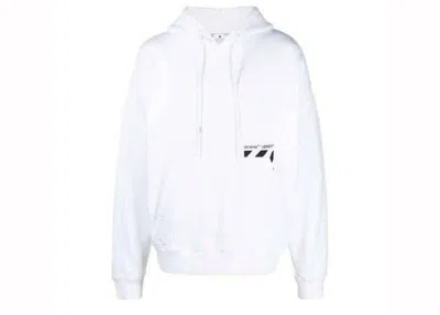 Pre-owned Off-white Men's Off Diag Skate Hoodie In White/black