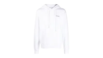 Pre-owned Off-white Men's Off Diag Wave Outline Hoodie In White