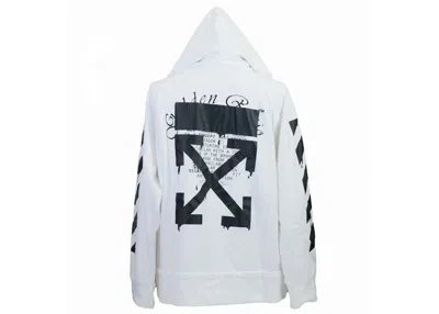 Pre-owned Off-white Men's Off Dipping Arrow Print Hoodie In White