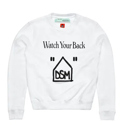 Pre-owned Off-white Men's Off Dsm Crewneck Sweatshirt In White