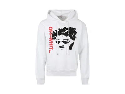 Pre-owned Off-white Men's Off Face Arrow Slim Hoodie In White/black