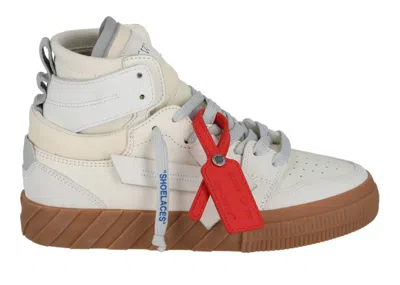Pre-owned Off-white Men's Off Floating Arrow Hightop Sneaker Sneakers In White/cream