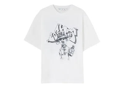 Pre-owned Off-white Men's Off Graff Freest Over Skate Short Sleeve Tee Shirt In White