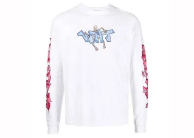 Pre-owned Off-white Men's Off Graff Wht Pupp Skate Long Sleeve T-shirt In White