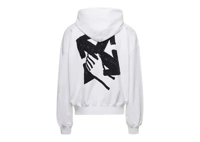 Pre-owned Off-white Men's Off Hand Arrow Boxy Hoodie In White/black In Multi