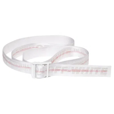 Pre-owned Off-white Men's Off Industrial Belt (ss19) In White