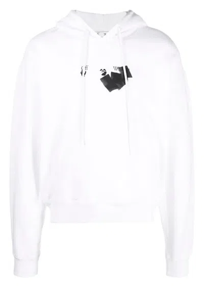 Pre-owned Off-white Men's Off Jumbo Marker Arrows Hoodie In White/black