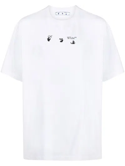 Pre-owned Off-white Men's Off Marker Short Sleeve Over Tee Shirt In White/blue