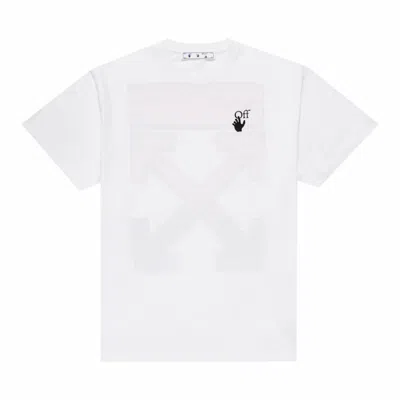 Pre-owned Off-white Men's Off Marker Short Sleeve Over Tee Shirt In White/red