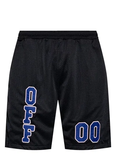 OFF-WHITE MEN'S OFF MESH BASKET SHORTS