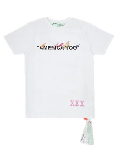 Pre-owned Off-white Men's Off Murakami America Too Tee Shirt In White