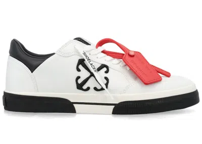 Pre-owned Off-white Men's Off New Low Vulcanized Sneakers In White/black