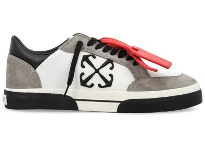 Pre-owned Off-white Men's Off New Low Vulcanized Sneakers In White/black/beige In Multi