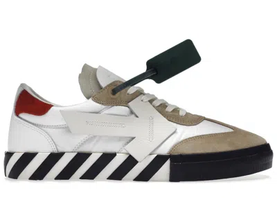 Pre-owned Off-white Men's Off New Vulcanized Low Sneakers In White/beige