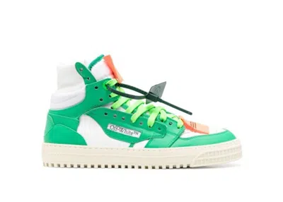 Pre-owned Off-white Men's Off Off 3.0 Off Court Hightop Sneakers In Green/white