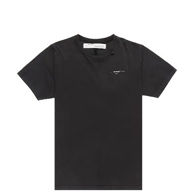 Pre-owned Off-white Men's Off Off Abstract Arrows Embroidered Tshirtin Black/white In Multi