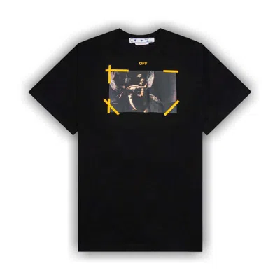 Pre-owned Off-white Men's Off Off Arrow Carav Mercy Skat Short Sleeve Tee Shirtin Black/white In Multi