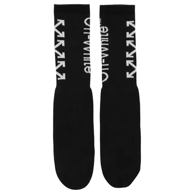 Pre-owned Off-white Men's Off Off Arrow Socks (ss19)in Black/white In Multi