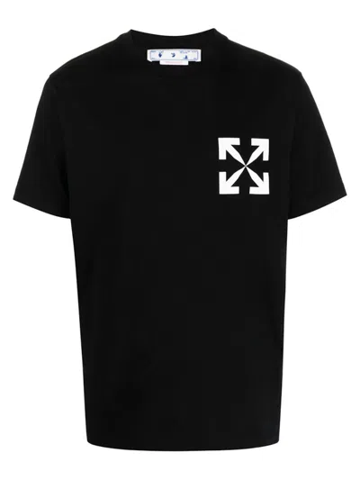 Pre-owned Off-white Men's Off Off Arrows Print Tshirtin Black/white