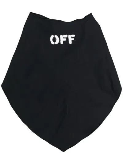 Pre-owned Off-white Men's Off Off Bandana Face Maskin Black/white