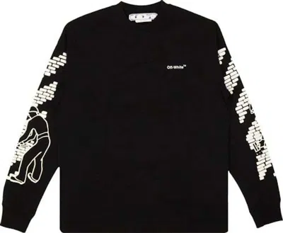 Pre-owned Off-white Men's Off Off Bricks Skate Long Sleeve Tshirtin Black/white