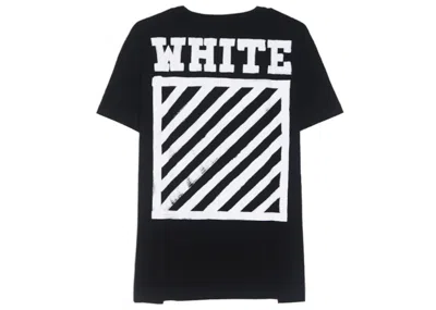 Pre-owned Off-white Men's Off Off Brushed Diag Tshirtin Black/white In Multi