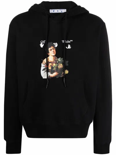 Pre-owned Off-white Men's Off Off Caravaggio Boy Hoodiein Black/white In Multi