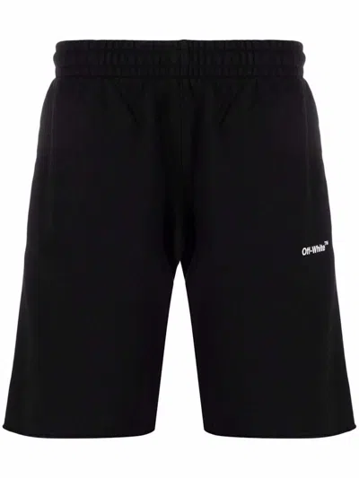 Pre-owned Off-white Men's Off Off Caravaggio Diag Sweatshortsin Black/white In Multi