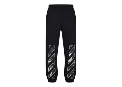 Pre-owned Off-white Men's Off Off Caravaggio Saint Jerome Writing Diag Slim Fit Sweatpantsin Black/white In Multi